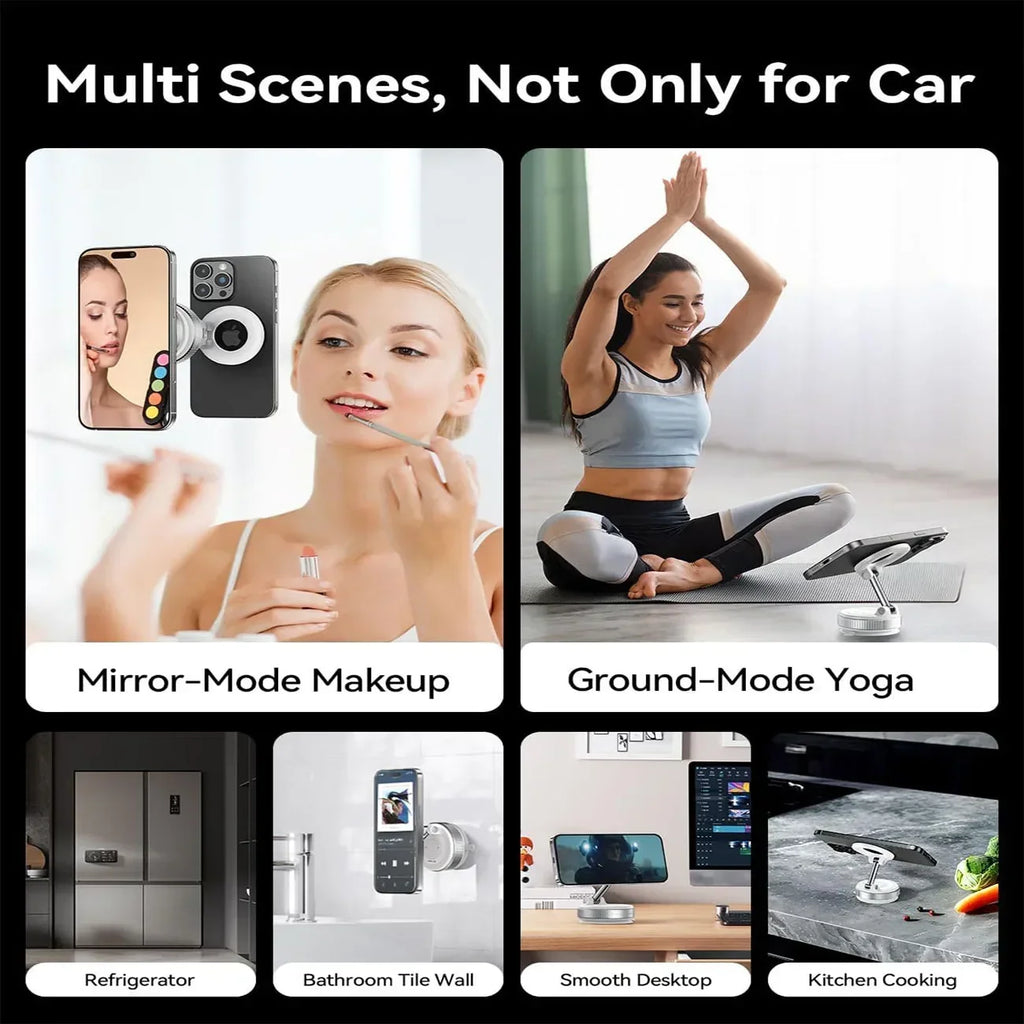 360° Magnetic Vacuum Suction Phone Holder
