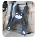 Kids Car Travel Pillow - Cuddly Animal Head & Body Support for Road Trips