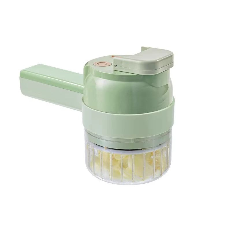 4-in-1 Cordless Electric Food Chopper Set, Handheld Garlic Chopper & Vegetable Slicer, USB-C Rechargeable