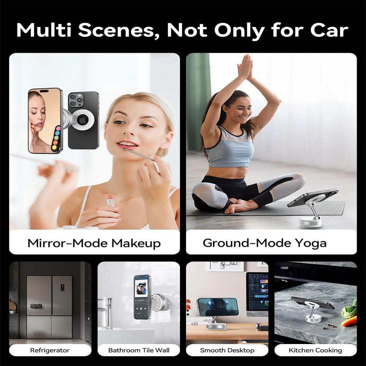 360° Magnetic Vacuum Suction Phone Holder