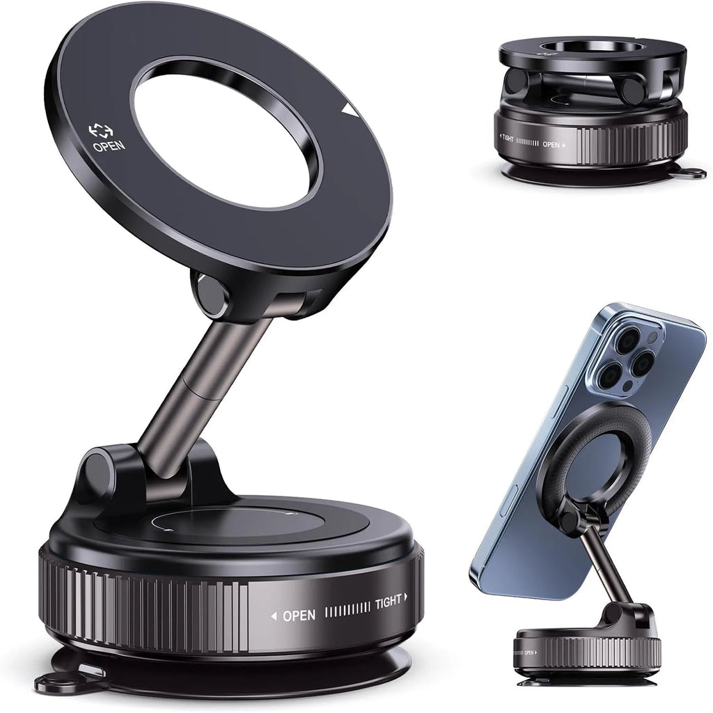 360° Magnetic Vacuum Suction Phone Holder