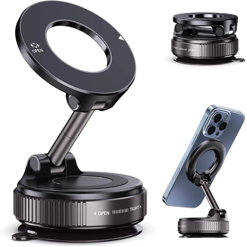360° Magnetic Vacuum Suction Phone Holder