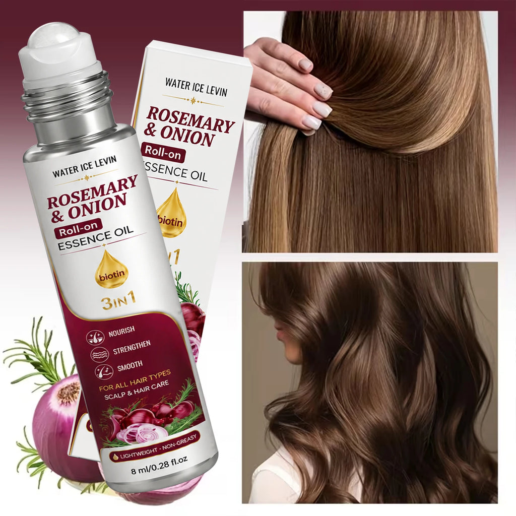 Rosemary & Onion Roll-On Hair Oil with Biotin, 8ml