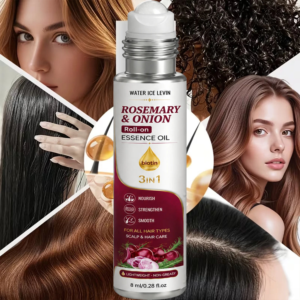 Rosemary & Onion Roll-On Hair Oil with Biotin, 8ml