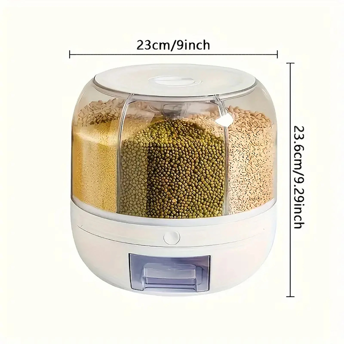 Automatic Rotating Grain & Rice Dispenser Storage Container