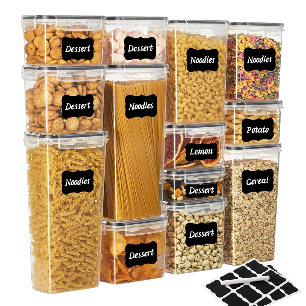 10-Piece Airtight Food Storage Containers Set - Kitchen Pantry Organizer
