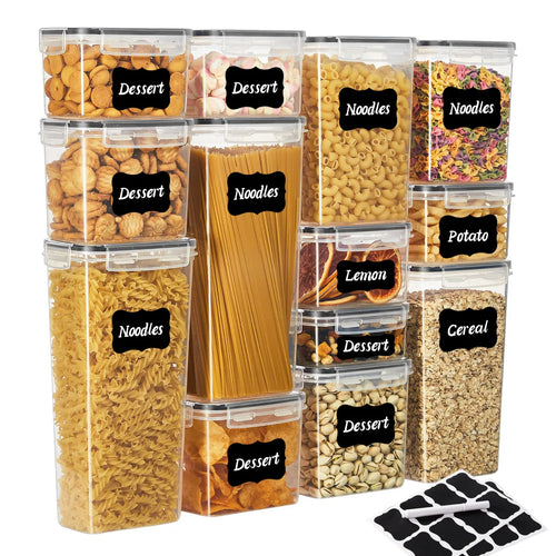 10-Piece Airtight Food Storage Containers Set - Kitchen Pantry Organizer