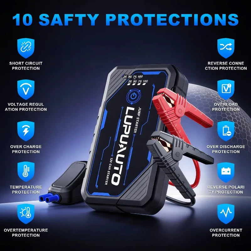 4000A Car Jump Starter with Air Compressor & Power Bank