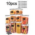 10-Piece Airtight Food Storage Containers Set - Kitchen Pantry Organizer