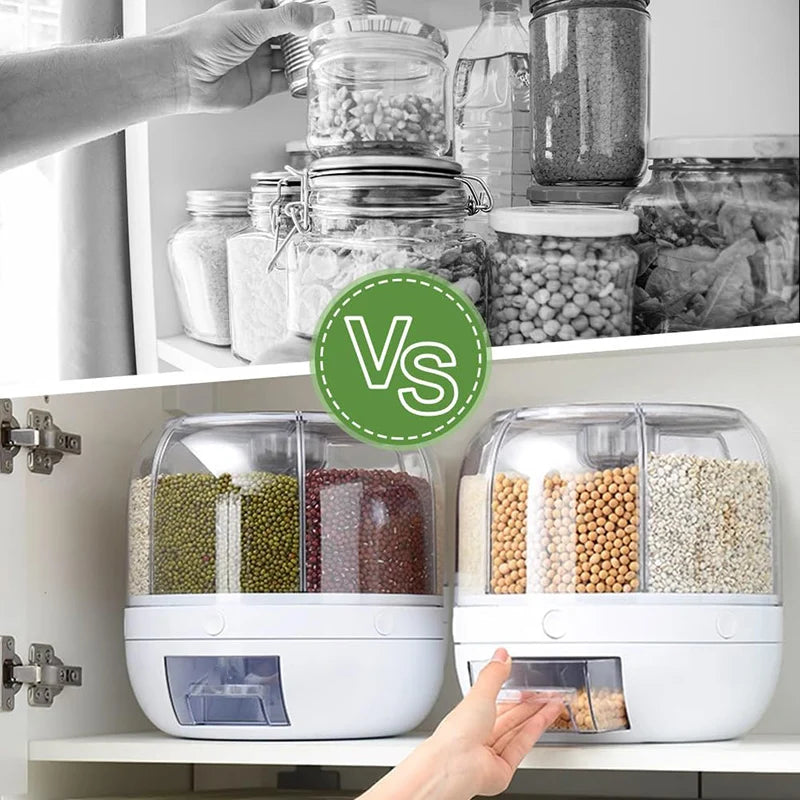 Automatic Rotating Grain & Rice Dispenser Storage Container