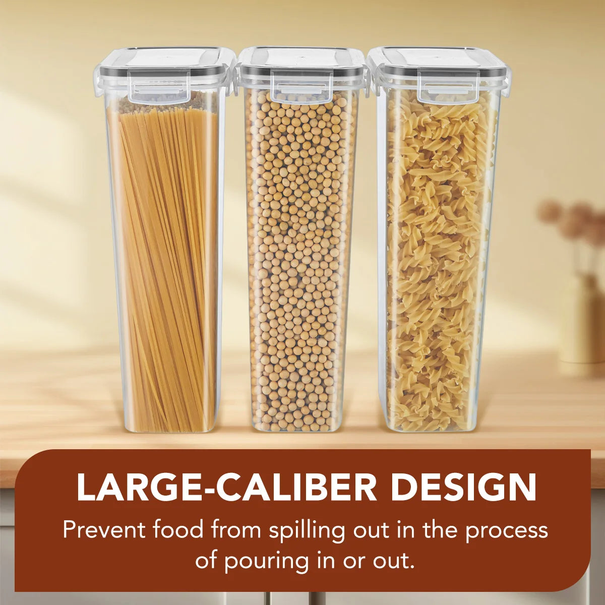 10-Piece Airtight Food Storage Containers Set - Kitchen Pantry Organizer