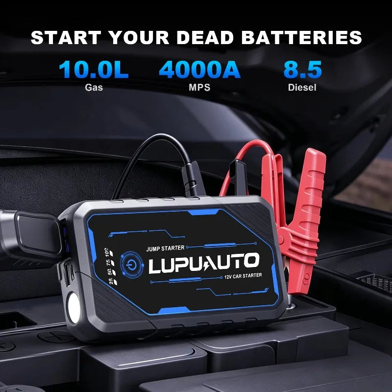 4000A Car Jump Starter with Air Compressor & Power Bank