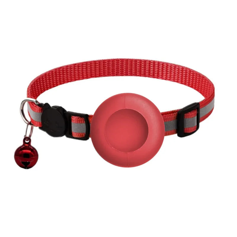 Breakaway Cat Collar with AirTag Holder & Bell, Reflective (AirTag Not Included)