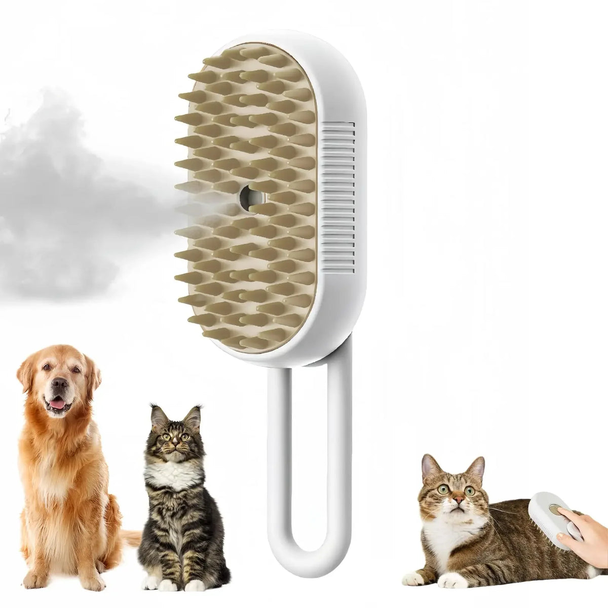 3-in-1 Steam Spray Pet Brush for Cats & Dogs