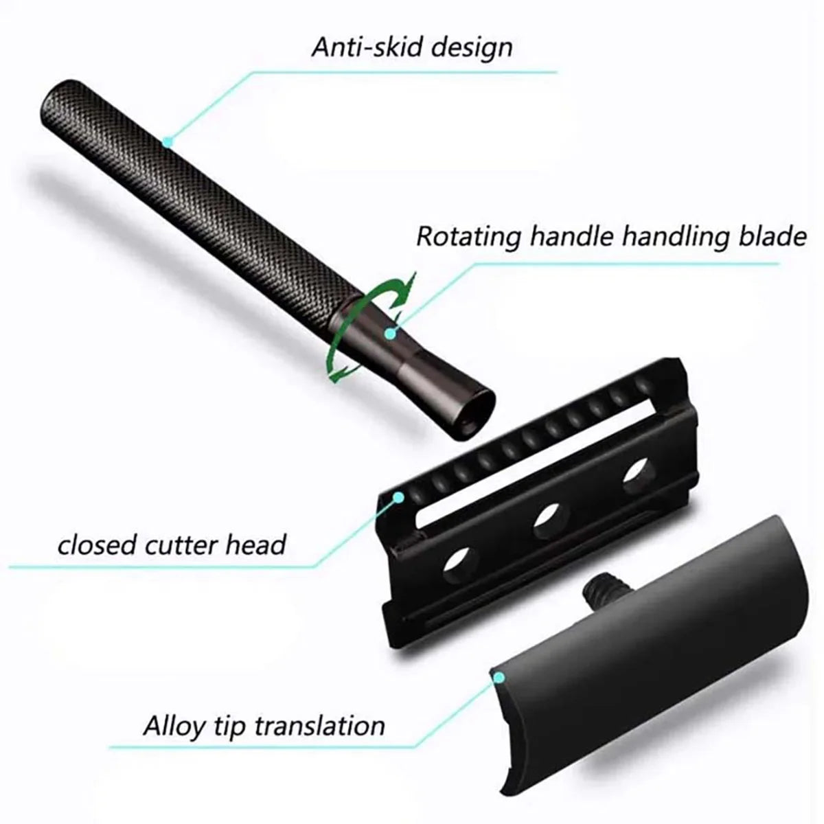 Weighted Double Edge Safety Razor for Men with 10 Blades