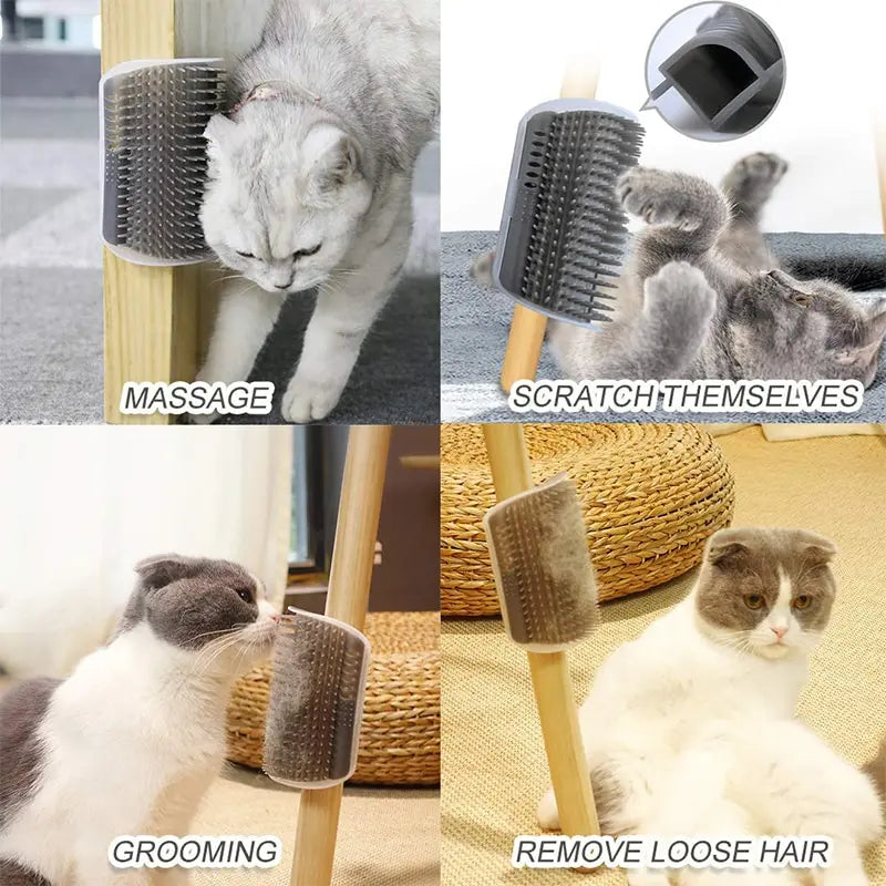 Cat Corner Self-Groomer Brush, Wall-Mounted