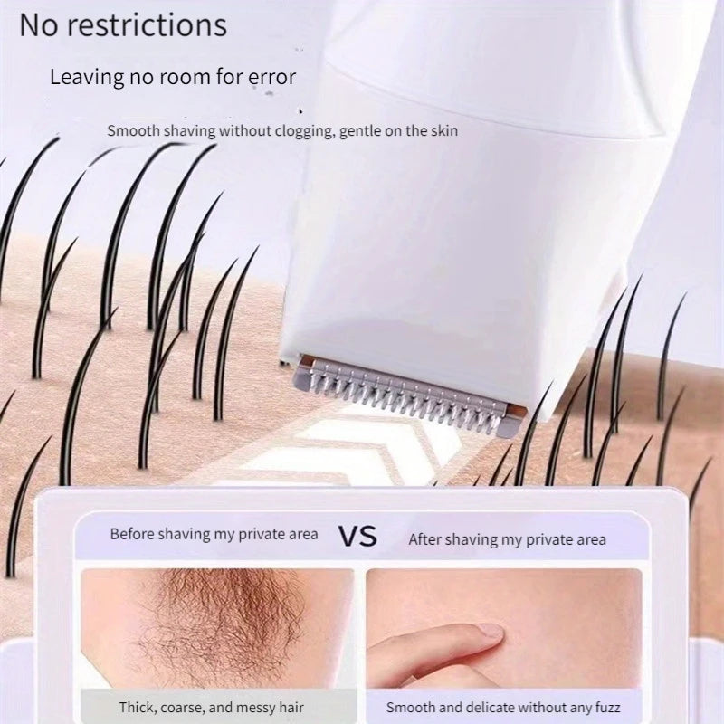 Women's Painless Electric Body Hair Trimmer, Waterproof & Rechargeable