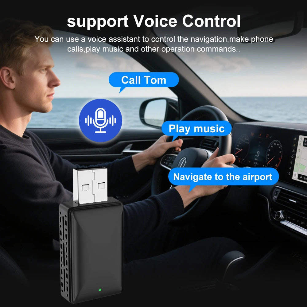2-in-1 Wireless CarPlay & Android Auto Adapter