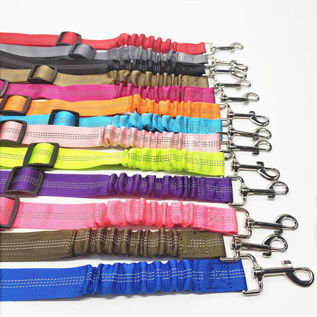 Adjustable Dog Car Seat Belt, Reflective with Elastic Buffer