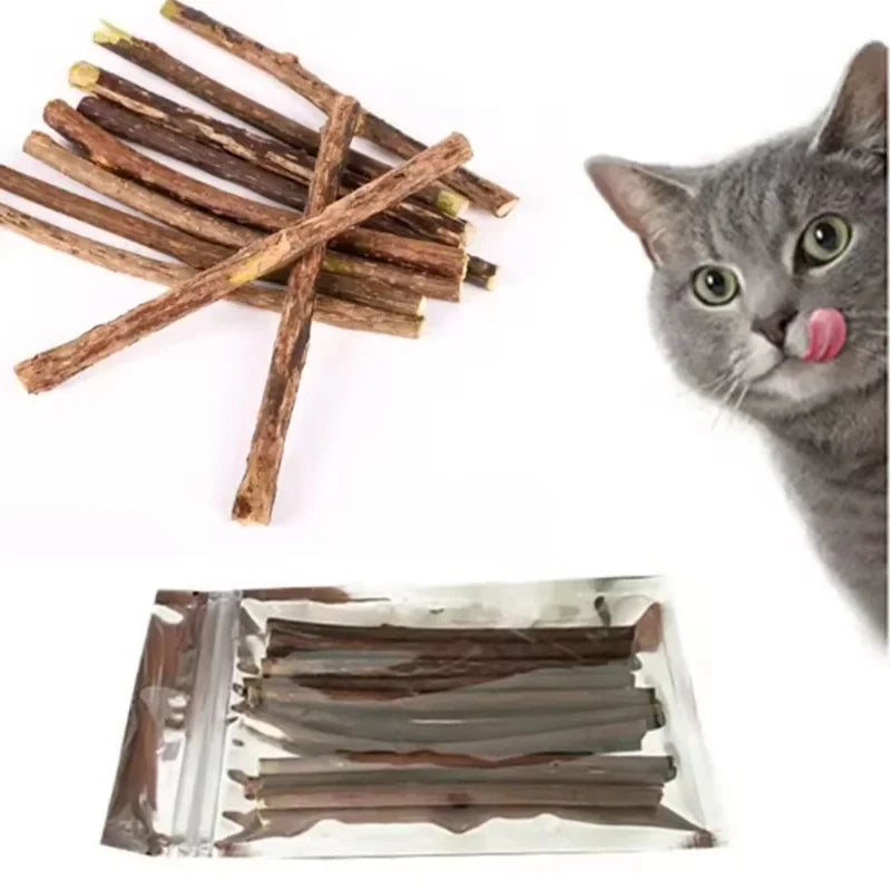 Natural Silvervine Sticks for Cats - Dental Chew & Catnip Teaser