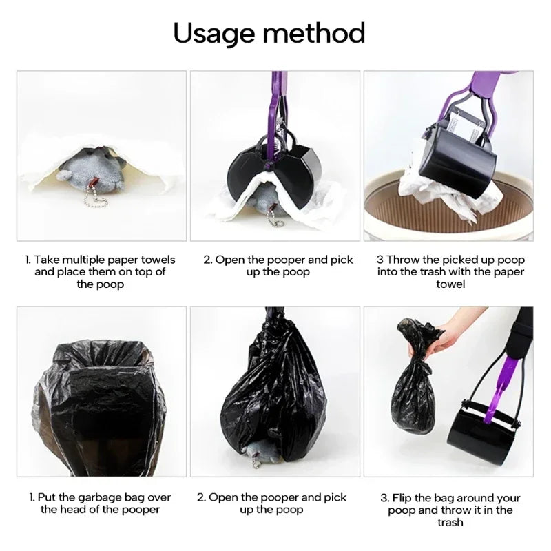 Portable Dog Pooper Scooper, No-Touch Waste Picker