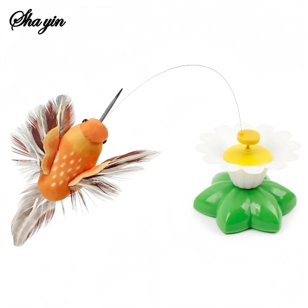 Electric Fluttering Butterfly Cat Toy, Automatic Rotating