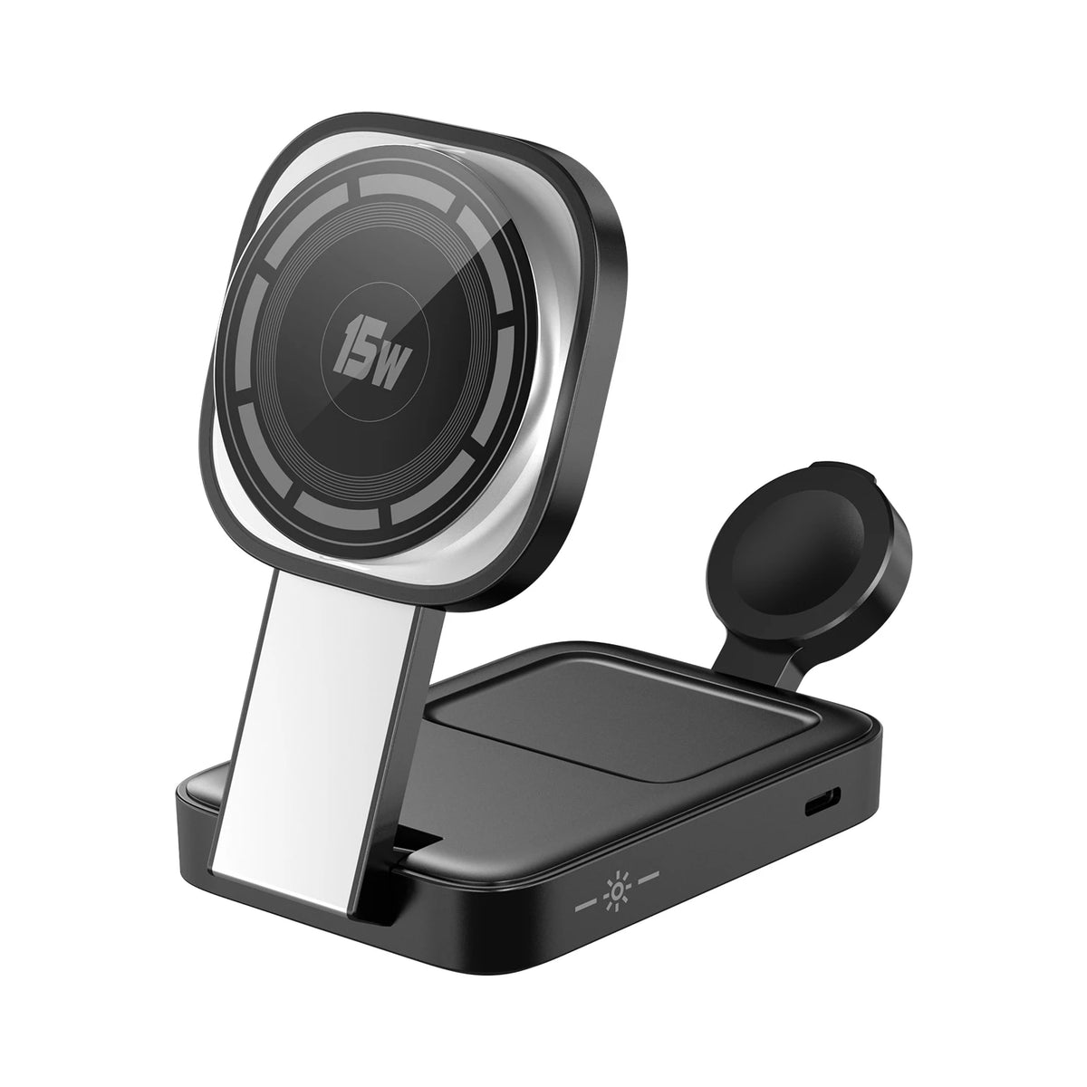 3-in-1 Foldable Magnetic Charging Station - Fast Wireless Charger for iPhone, Apple Watch & AirPods
