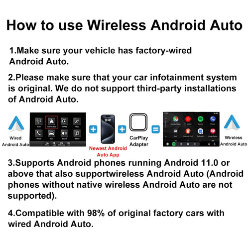 2-in-1 Wireless CarPlay & Android Auto Adapter