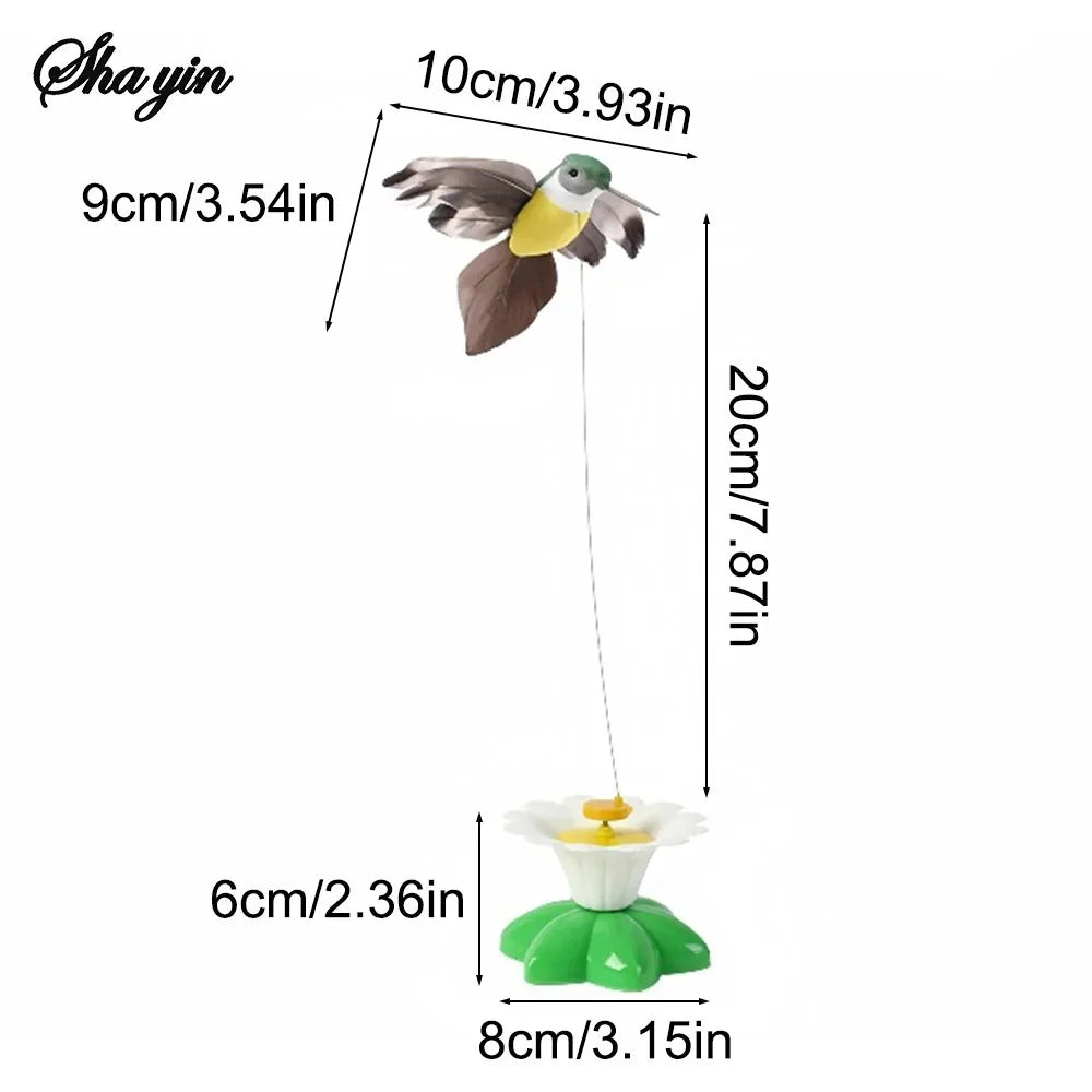Electric Fluttering Butterfly Cat Toy, Automatic Rotating