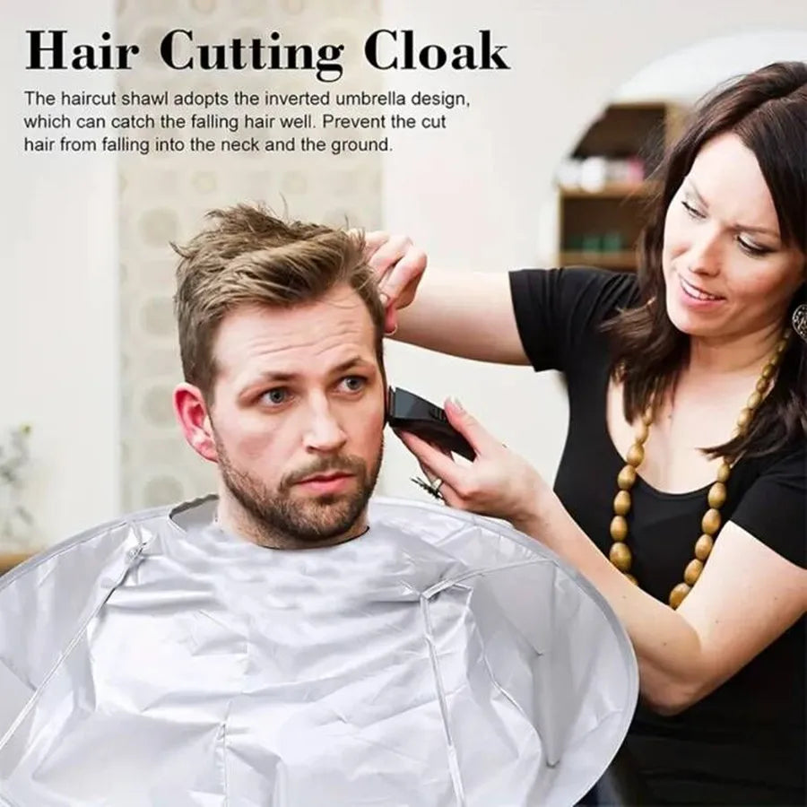 DIY Haircut Umbrella Cape, Foldable Hair-Catching Cutting Cloak