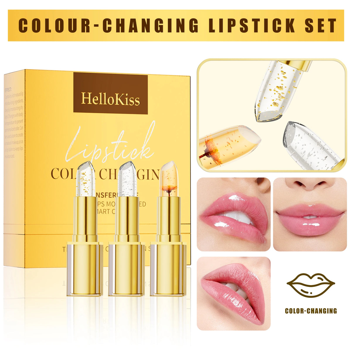 Color-Changing Lip Balm - Temperature Reactive Moisturizing Tint