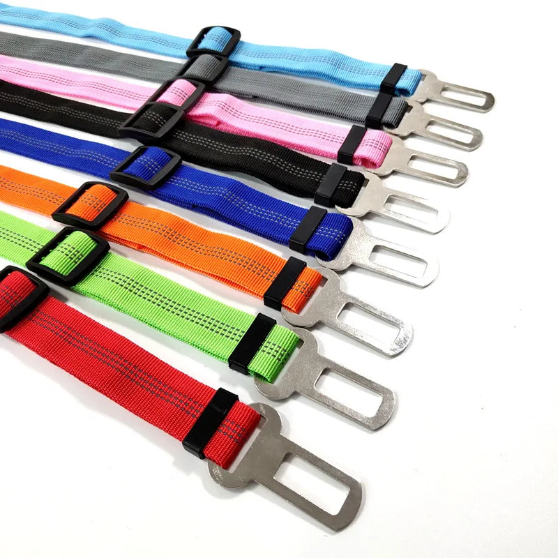 Adjustable Dog Car Seat Belt, Reflective with Elastic Buffer