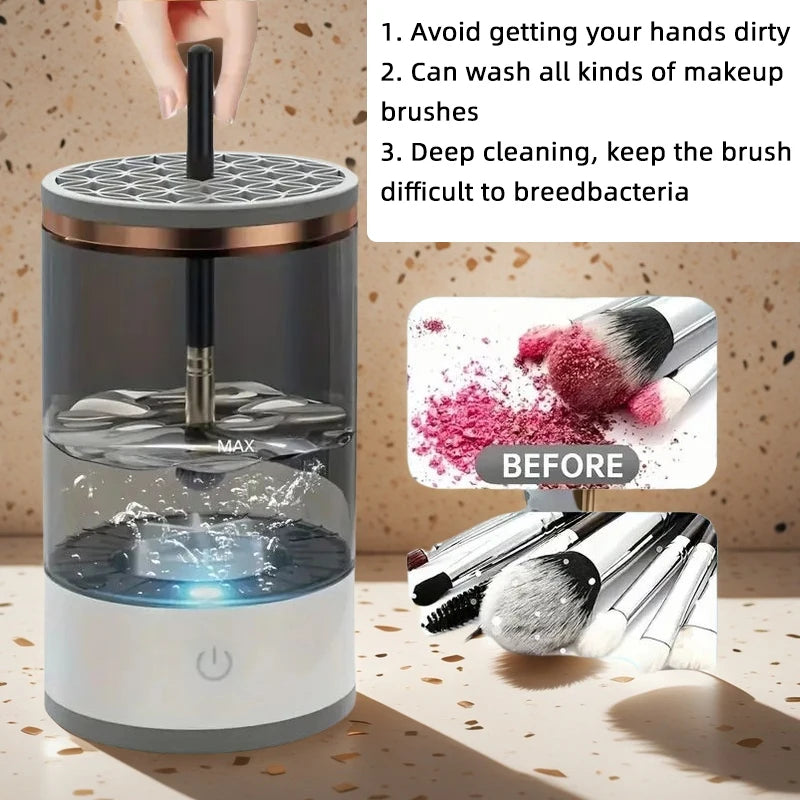 Electric Makeup Brush Cleaner, USB Powered Brush Washer