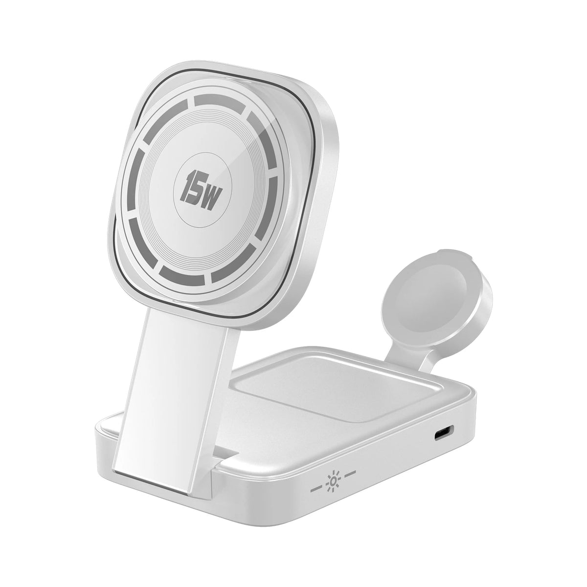3-in-1 Foldable Magnetic Charging Station - Fast Wireless Charger for iPhone, Apple Watch & AirPods
