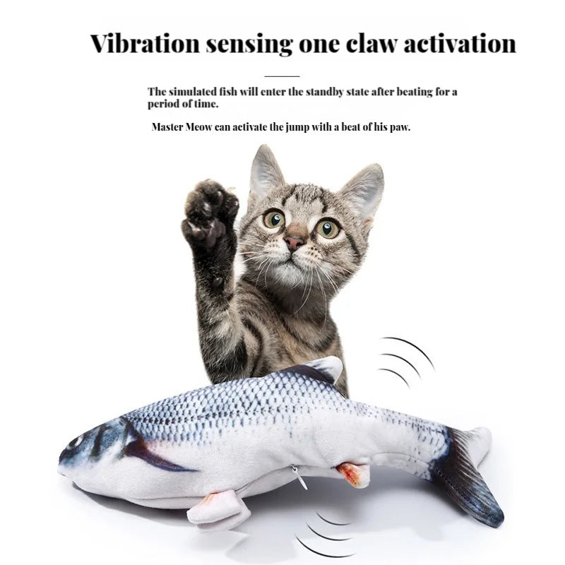 Electric Flopping Fish Cat Toy, USB Rechargeable