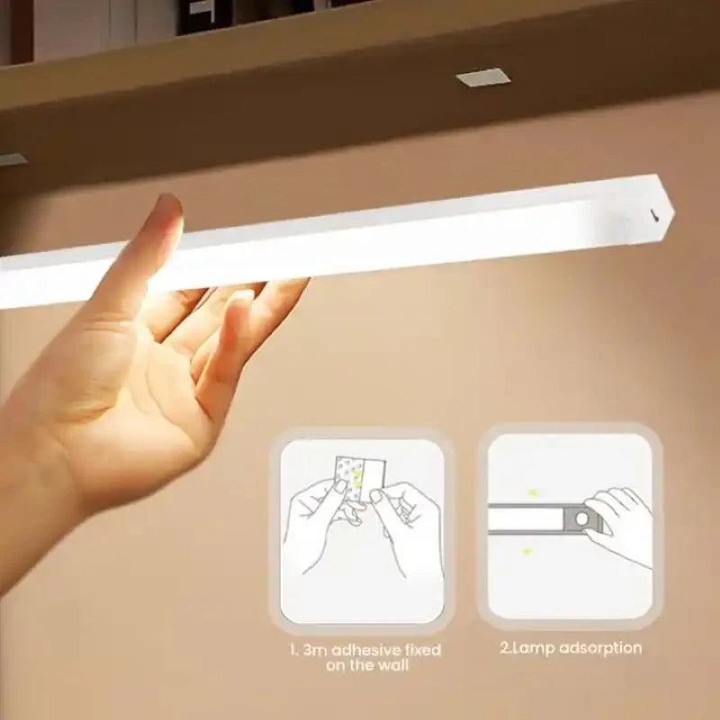 Motion Sensor LED Cabinet & Closet Light, 8-Inch Rechargeable (3-Pack)