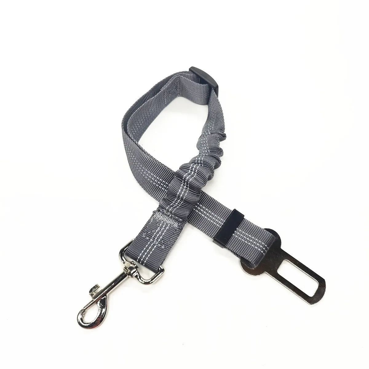 Adjustable Dog Car Seat Belt, Reflective with Elastic Buffer