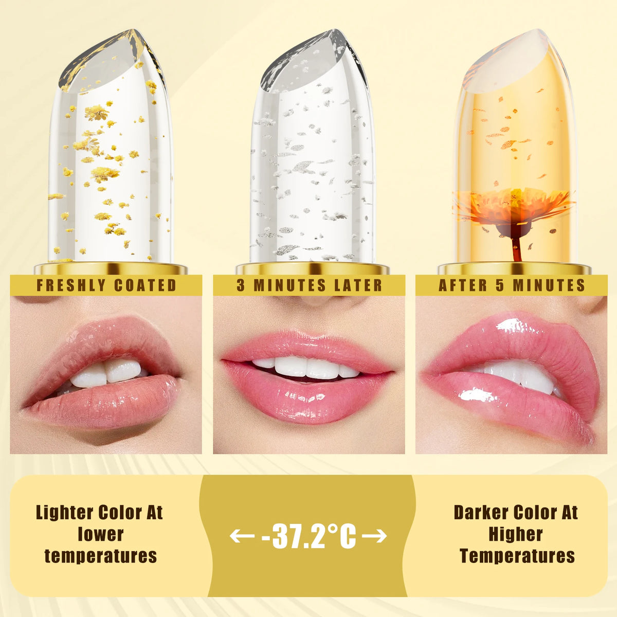 Color-Changing Lip Balm - Temperature Reactive Moisturizing Tint