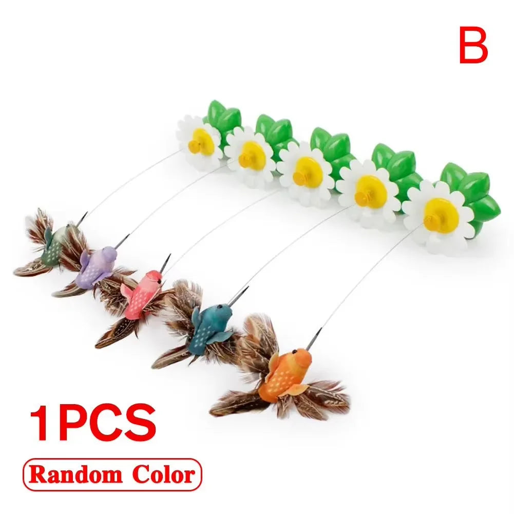 Electric Fluttering Butterfly Cat Toy, Automatic Rotating