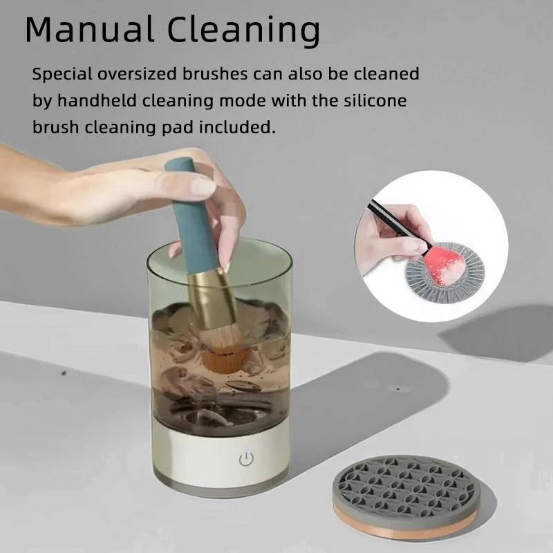 Electric Makeup Brush Cleaner, USB Powered Brush Washer