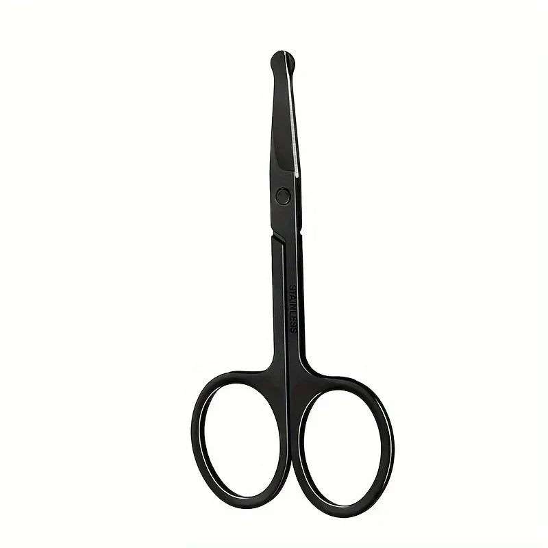 Manual Nose & Ear Hair Trimmer, Stainless Steel, Round-Head Safety Design