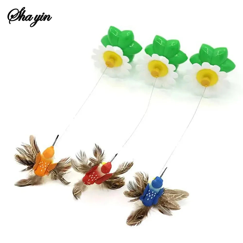 Electric Fluttering Butterfly Cat Toy, Automatic Rotating