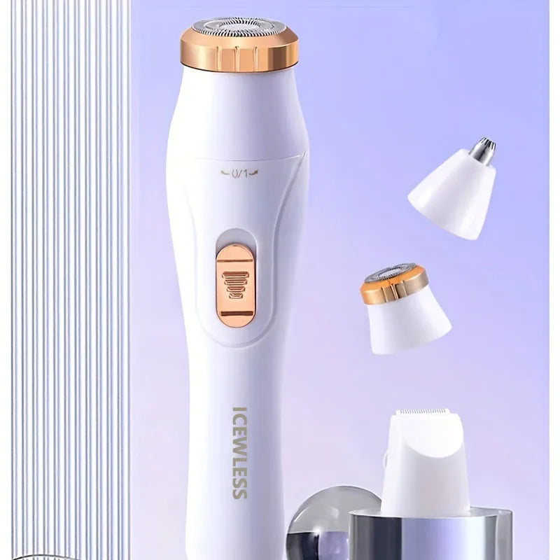 Women's Painless Electric Body Hair Trimmer, Waterproof & Rechargeable