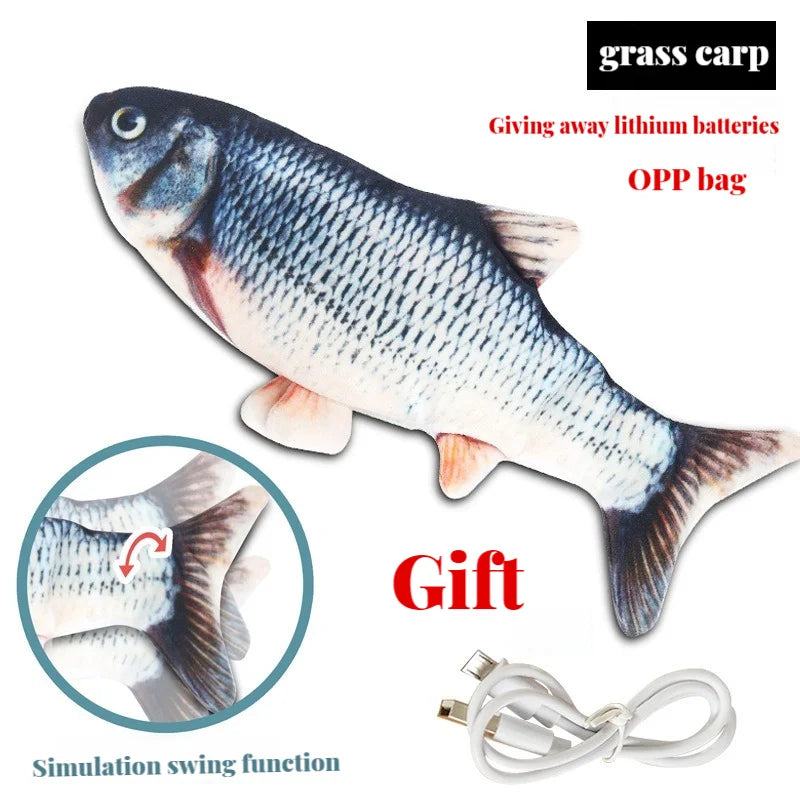 Electric Flopping Fish Cat Toy, USB Rechargeable