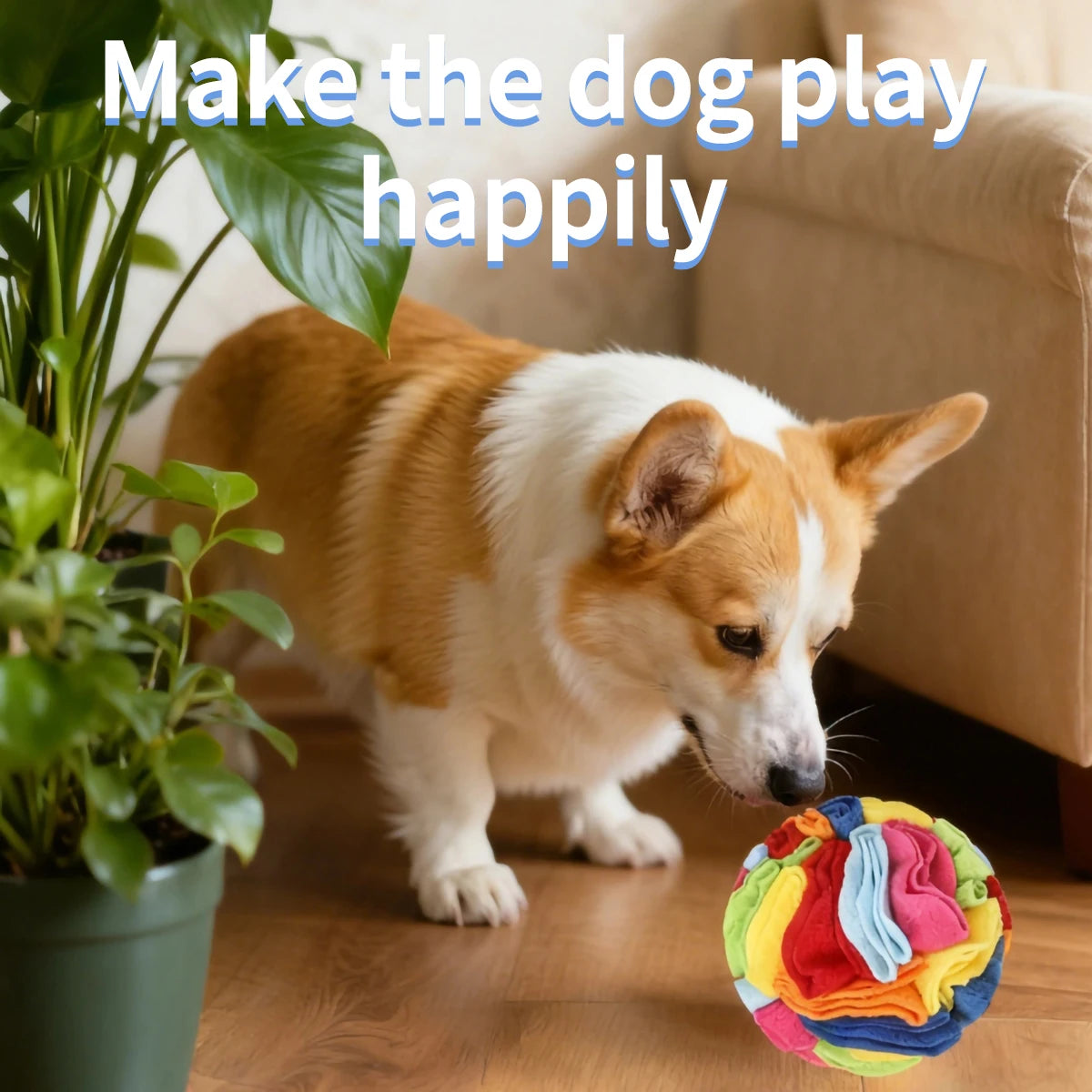 Dog Snuffle Ball, Interactive Foraging Puzzle Toy (Small)