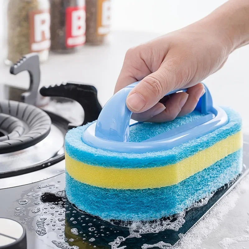 Silicone Dish Scrubber Sponge - Non-Scratch Kitchen Cleaning Brush