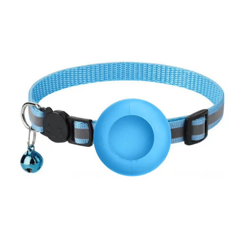 Breakaway Cat Collar with AirTag Holder & Bell, Reflective (AirTag Not Included)
