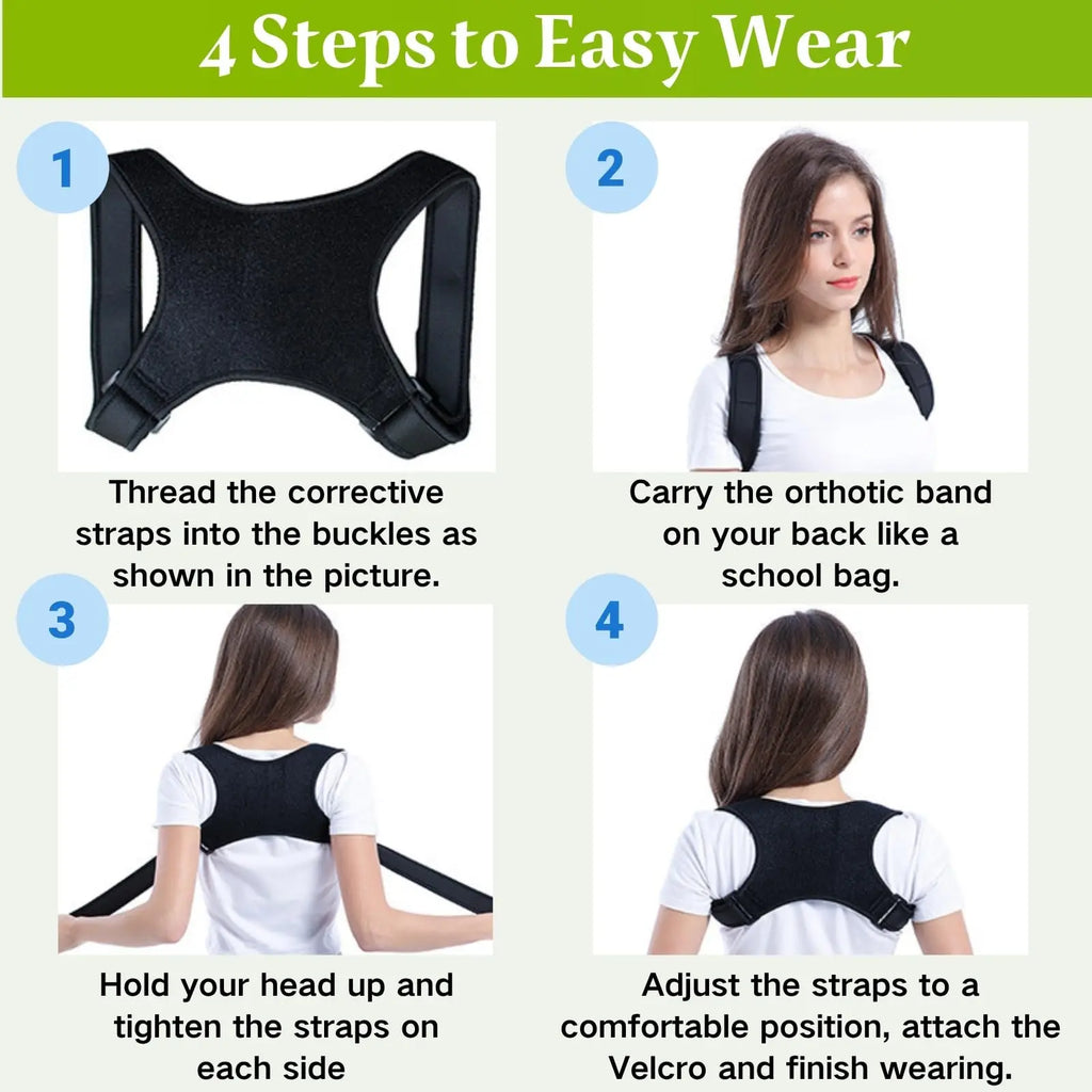 Posture Corrector Back Brace Adjustable Support For Better Posture