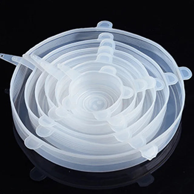 Reusable Silicone Stretch Lids, 6 Sizes (6-Pack)