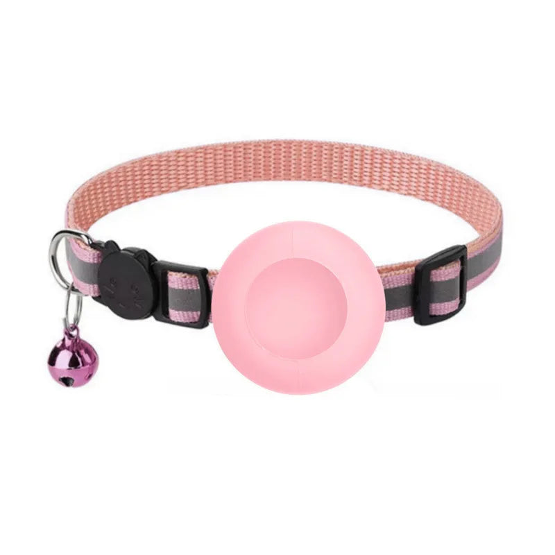 Breakaway Cat Collar with AirTag Holder & Bell, Reflective (AirTag Not Included)